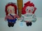 Knickerbocker Raggedy Ann and Andy cloth dolls