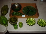 Fun green glassware job lot