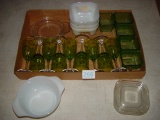 Fun glassware green etched glasses and