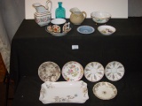Miscellaneous porcelain pitchers, plates and other 3pics