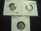 Three Barber Dimes: 1892 Fine, 1892-O  VG, 1892-S  AG-- The '92-S is A KEY DATE