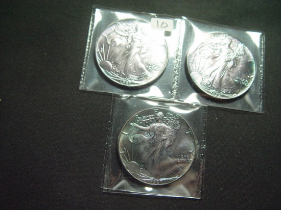 Three Toned 1987 Silver Eagles