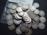 50 Mixed Date Good+ Barber Dimes