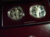 Two Coin Proof Set- 1995 Olympic Silver Dollars: Blind Runner & Gymnast
