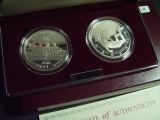 Two Coin Proof Set- 1996 Olympic Silver Dollars: Rowing & High Jump