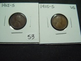 Pair of Semi-Key 1915-S Lincoln Cents