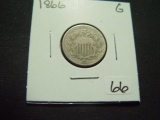 1866 Shield Nickel   Good