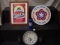 Mixed lot- Valvoline clock and mugs, framed Grease poster (20x16), plaster plaque 17”