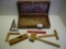 Vintage child’s wooden tool box with tools 2 pics