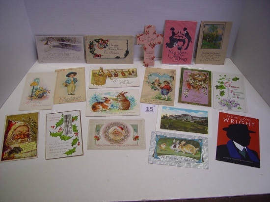 Vintage post & greeting card lot from early 1900’s Christmas, Easter, New Year, others