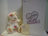 Annette Funicello Collectible Bear Co. “Peaches & Cream” bear 243/2500 19” 2 pics