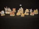 Hand made and painted village pieces by David Winter (Great Britain)