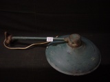 Vintage wall mount light fixture with enamel shade 2 pics