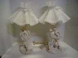 Pair of figural ballerina lamps