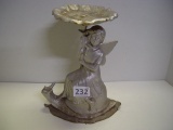 Cast iron garden ornament painted silver