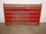 Display case 39x28x5 overall 5 shelves 37x4 sliding glass doors Local pickup only