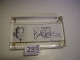 Bob Hope autograph in acrylic mount