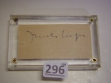 Frank Capra autograph in acrylic mount