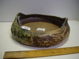 Unmarked Roseville console bowl with small edge chip