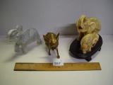 Elephant figurine lot
