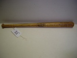 Vintage Louisville Slugger bat with advertising from Rockford, IL