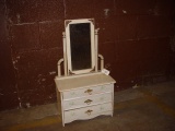 Vintage Victorian child’s 3 drawer bureau with mirror 27x16x8