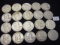 (20) Franklin Half Dollars, 90% Silver