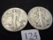 1943-D& 1941 Walking Liberty Half Dollars