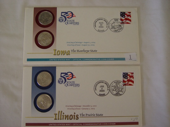 2003 & 2004 U.c. Illinois & Iowa, Quarters