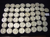 (49) 90% Silver Washington Quarters