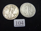 1941 & 1942-S  Walking Liberty Halves