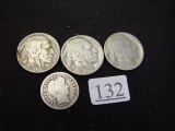 1937 & Two 1936 Buffalo Nickels & 1914-D