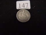 1854 Seated Dime, Full Liberty