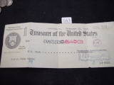 1943 Uncashed Check For 40 Cents From The RFC.