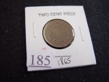 1865 Two Cent Piece, Readable@