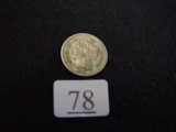 1872 Copper Nickel Three Cent Piece