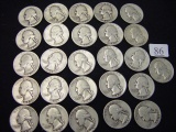 (26) 90% Silver Quarters, No Keys