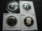 Four Silver Proof Kennedy Halves: 1964, 1968, 1969, 1970