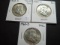 Three BU 1963-D Franklin Halves