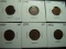 Six Very Fine Indian Cents: 1880, 1886, 1887, 1889, 1891, 1892