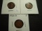 Three Fine 1922-D Lincoln Cents