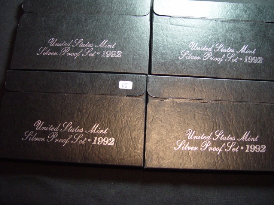 Four 1992 Silver Proof Sets