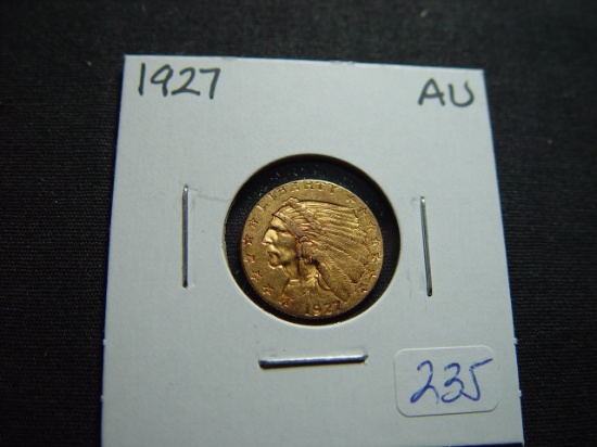 1927 $2.5 Gold Indian   AU