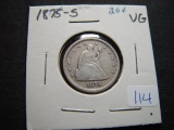 1875-S 20C Piece   VG