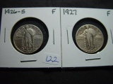 Pair of Fine Standing Liberty Quarters: 1926-S & 1927