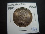 1918 Lincoln-Illinois Commem. Half   AU58