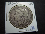 1890-CC Morgan Dollar   VG- Light, reverse rim ding @ 10:00