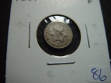 1851 3c Silver   Fine