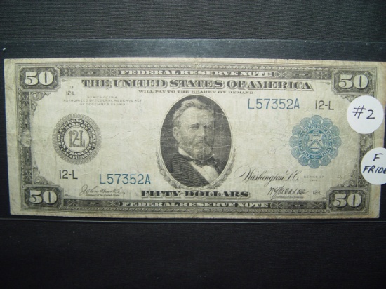 1914 $50 Note - F - FR #1068