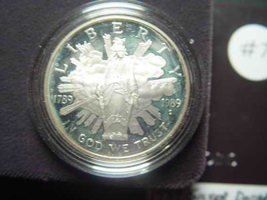 1989-S Silver Proof Dollar Congressional Commemorative w/ COA